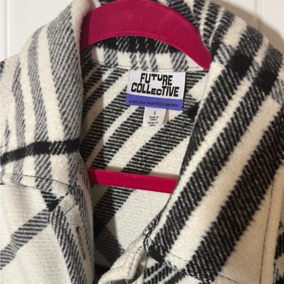 Future Collective - oversized plaid overcoat/shacket - Picture 2 of 4